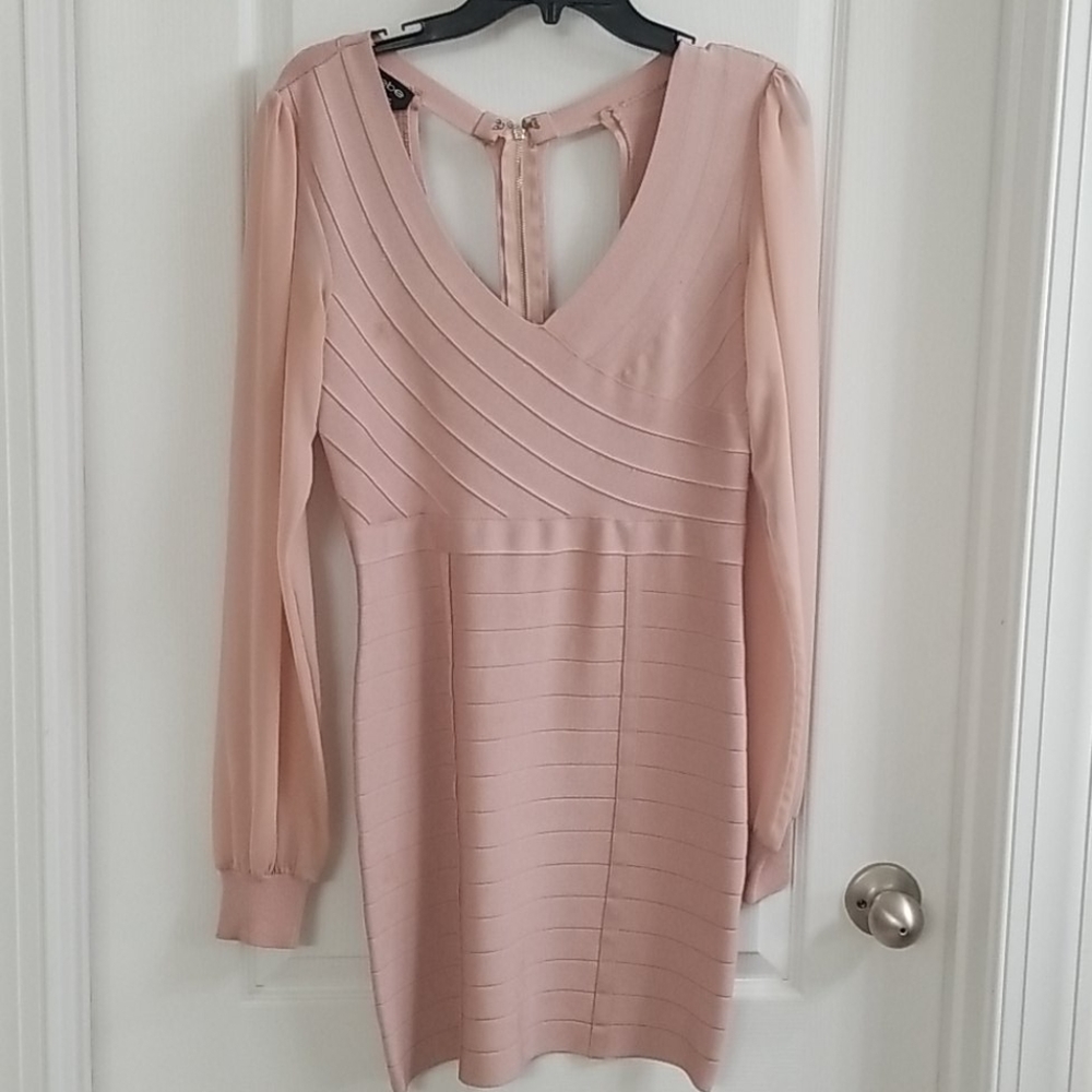 Elastic strap mini dress